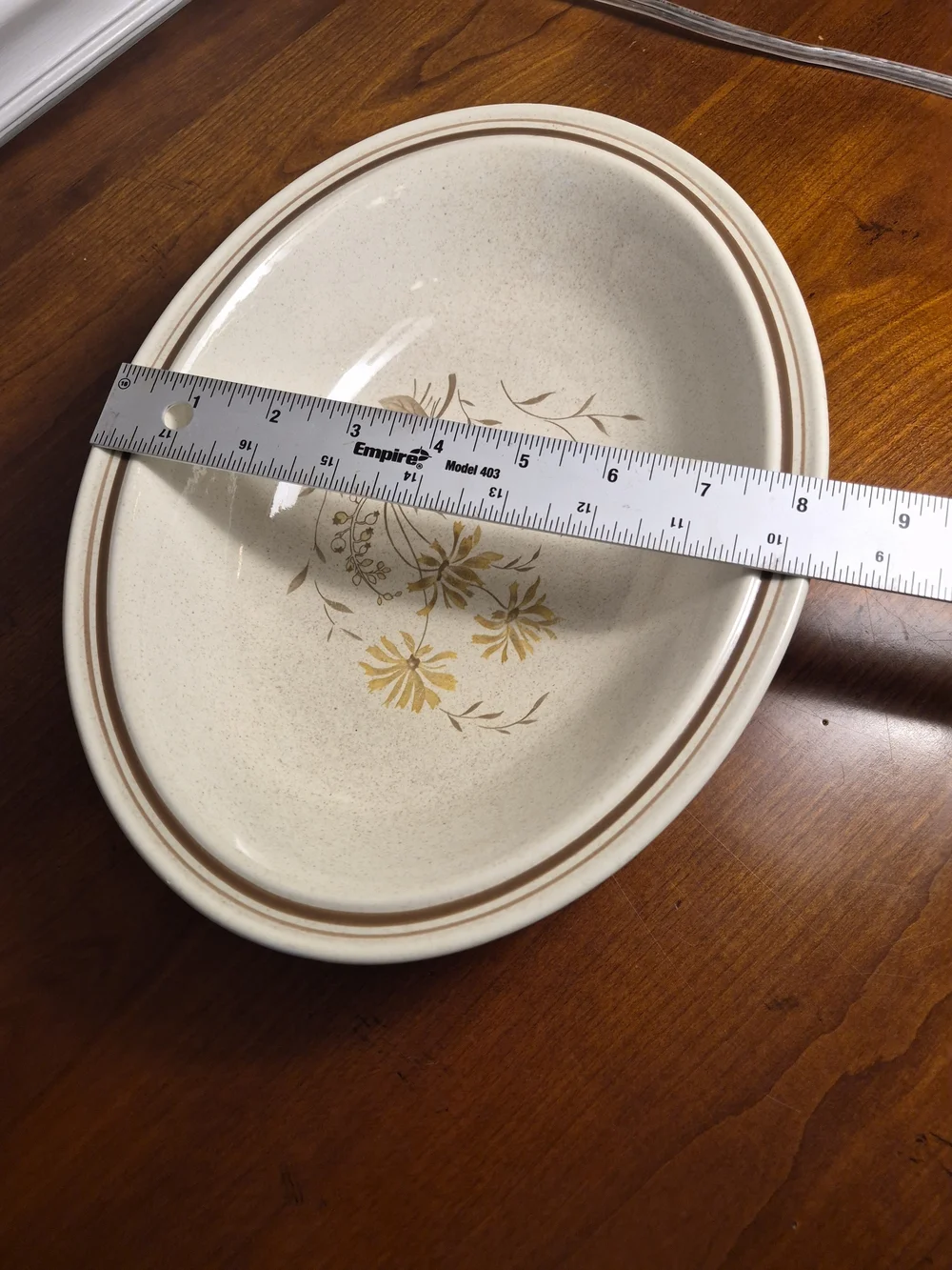 Royal Doulton Cream and Brown Floral Serving Bowl